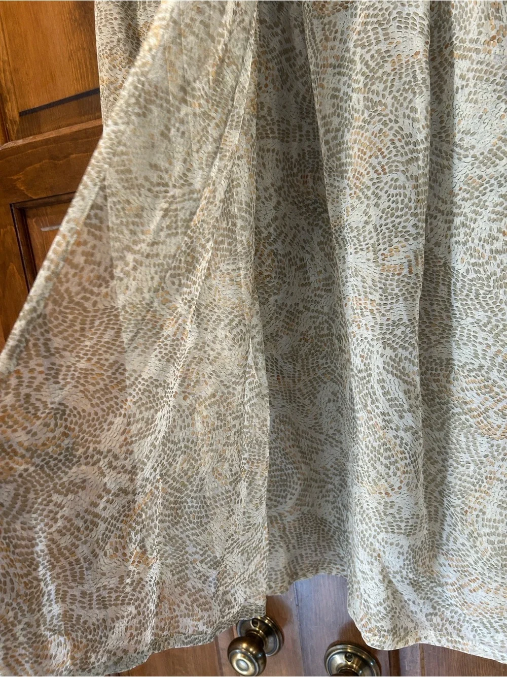 NWT Christian Aujard Size 6 Silk‎ Skirt Sheer Patterned Maxi Pleated Luxury